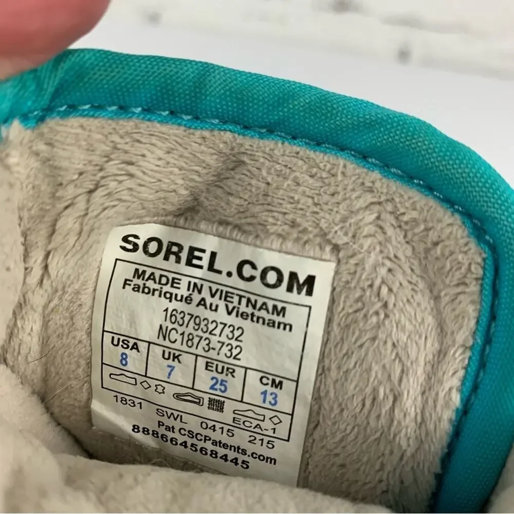 Sorel Newbie Girls Toddler Blue Suede Boots 8